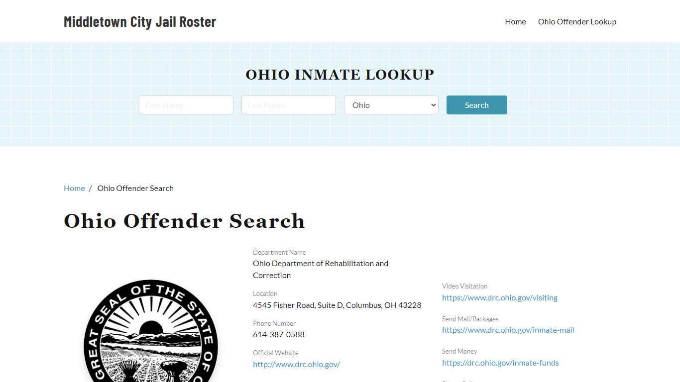 Ohio Offender Lookup, City Jail Records Search